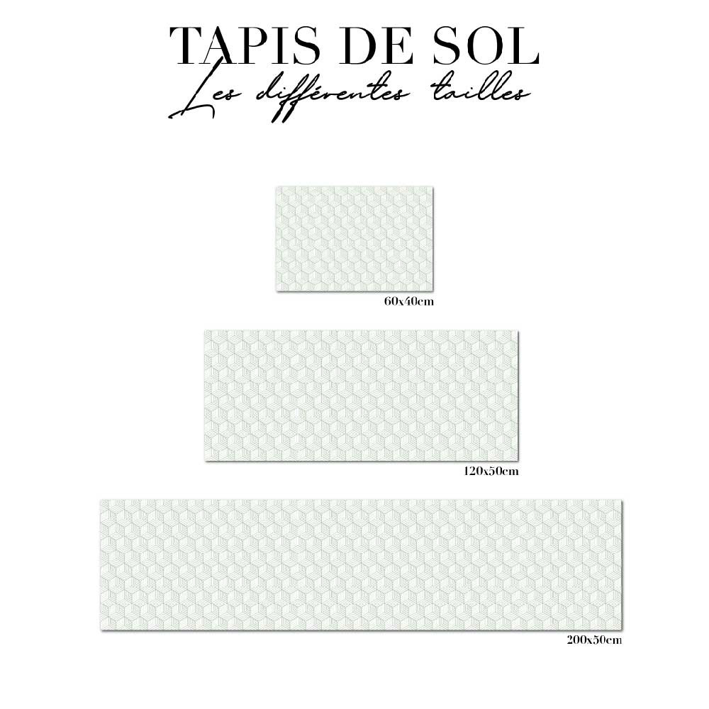 Tapis de cuisine - graphique vert