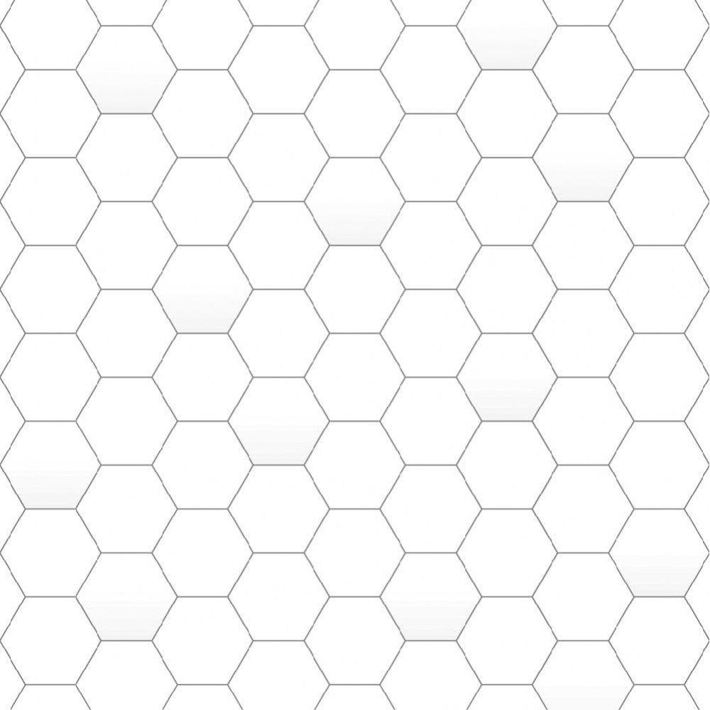 Tapis de cuisine - hexagones blanc