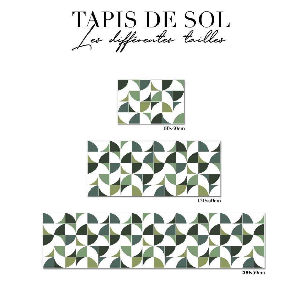 Tapis de cuisine - graphique vert