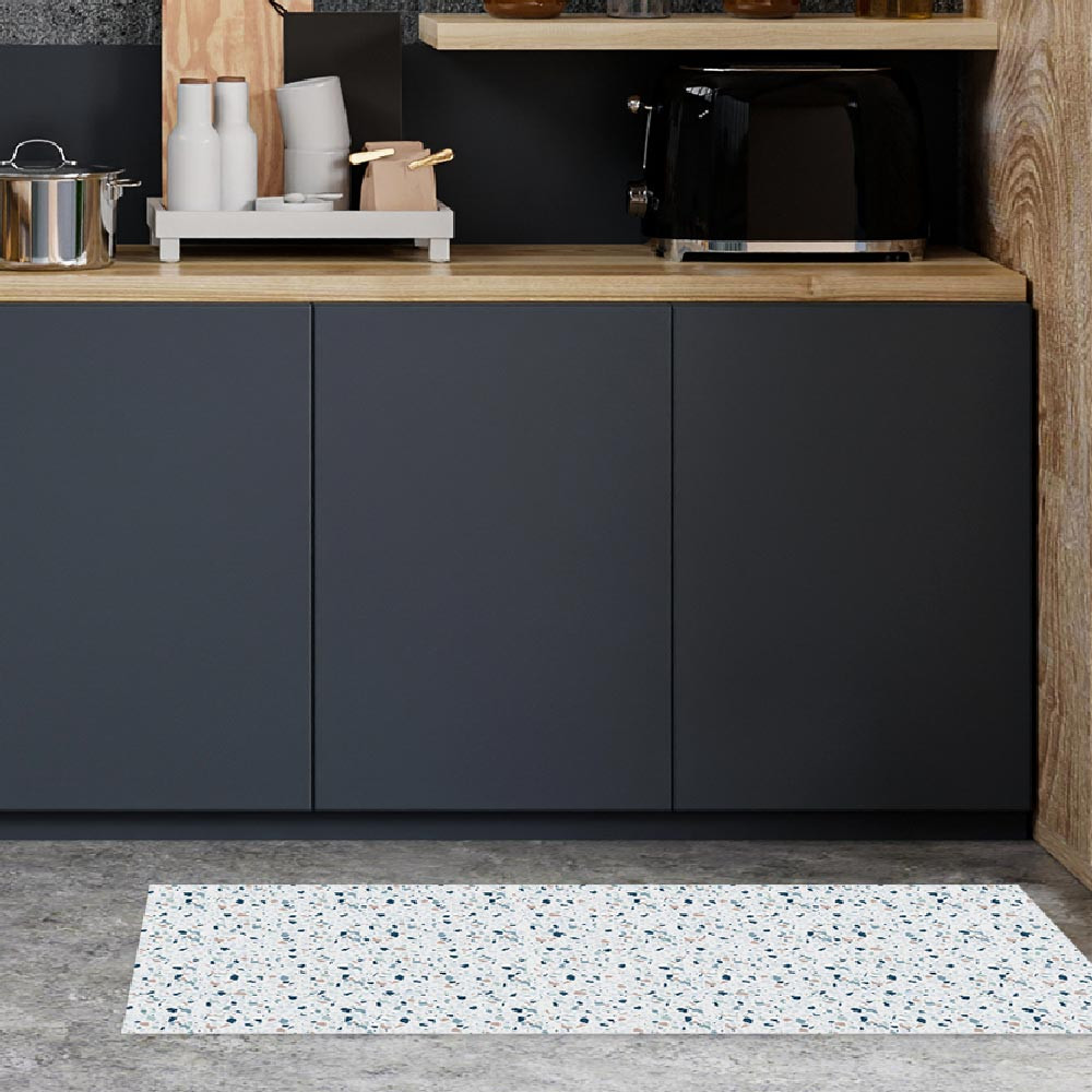 Tapis de cuisine - Terrazzo bleu