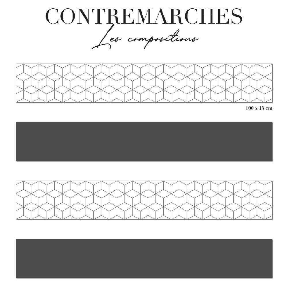 Contremarche mixée - graphique gris