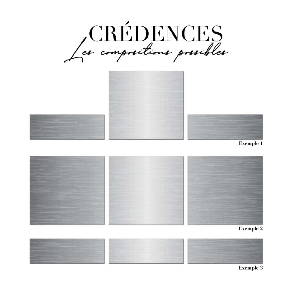 Crédence en aluminium - aluminium brossé