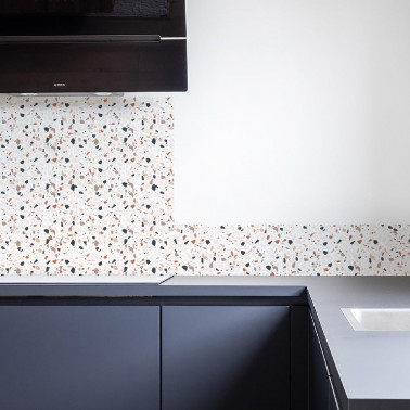 Crédence en aluminium - Terrazzo orange