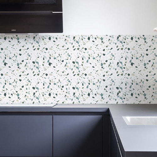 Crédence de cuisine adhésive - terrazzo vert