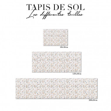 tapis de sol cuisine - bleu & maron