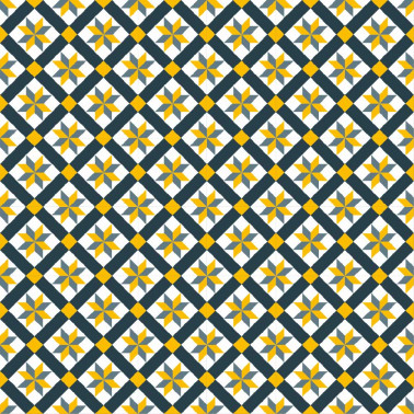 tapis de sol cuisine - Carreaux de ciment jaune