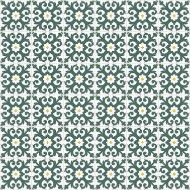 tapis de sol cuisine - Carreaux de ciment vert