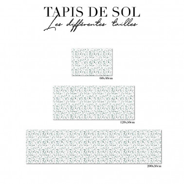 tapis de sol cuisine - terrazzo vert