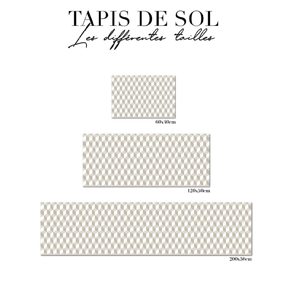 tapis de sol salle de bain - graphique beige