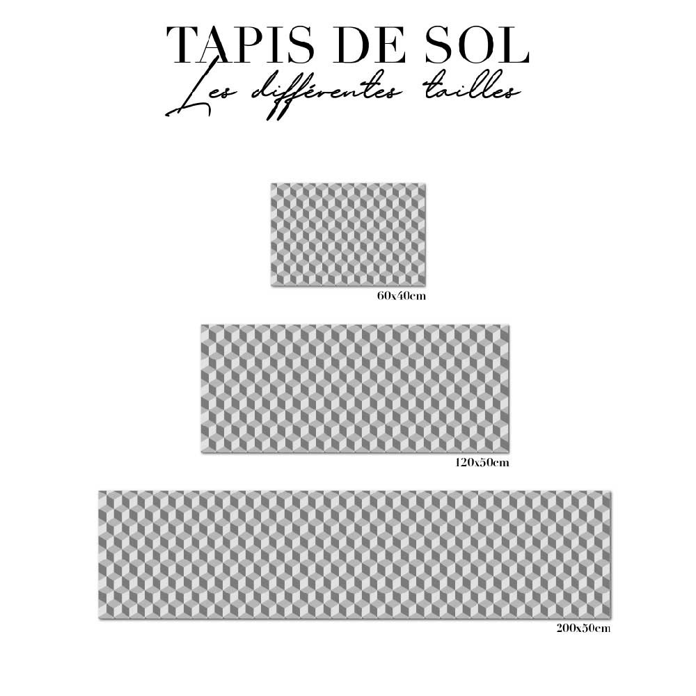 tapis de sol salle de bain - graphique gris