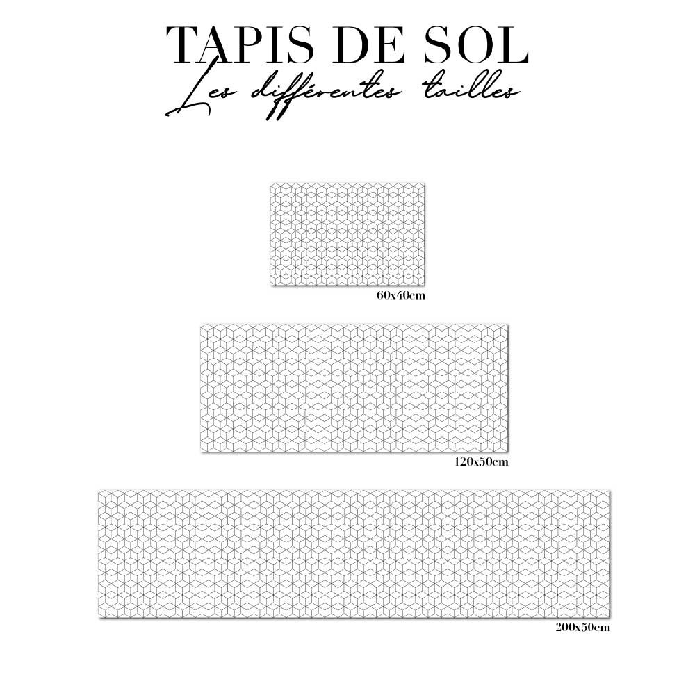 tapis de sol salle de bain - graphique noir