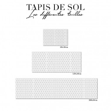 tapis de sol salle de bain - graphique noir