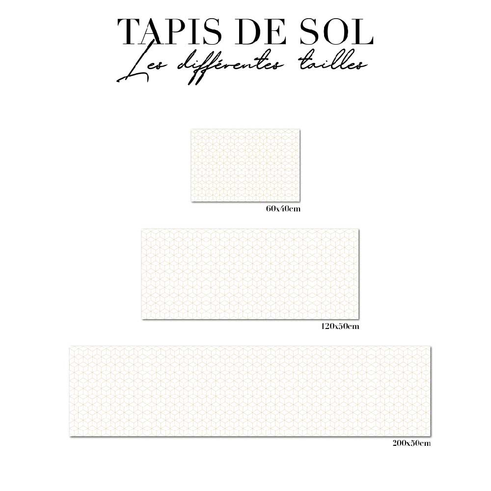 tapis de sol salle de bain - graphique jaune