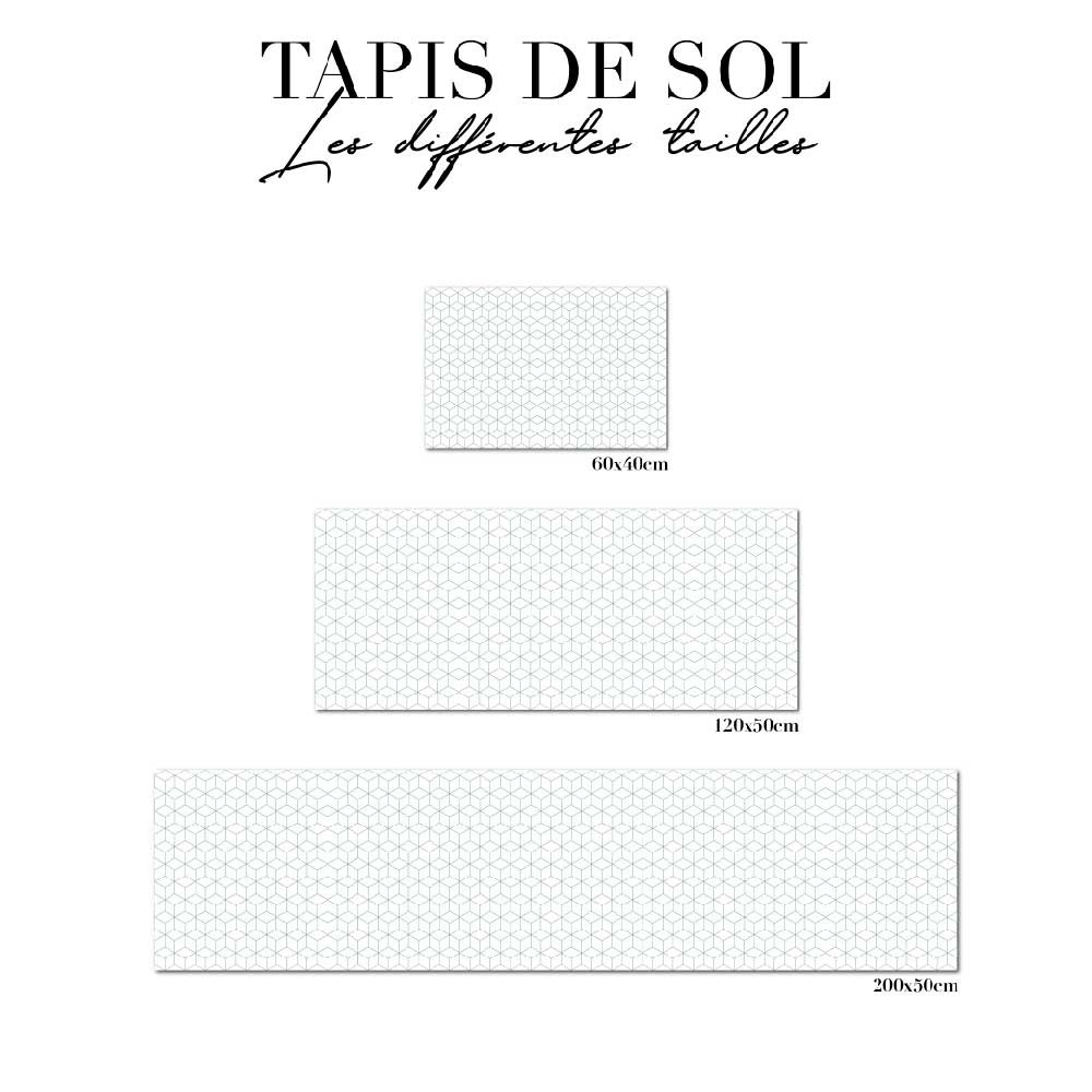 tapis de sol salle de bain - graphique bleu