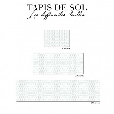 tapis de sol salle de bain - graphique bleu