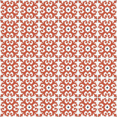 Set de table - carreaux de ciment rouge