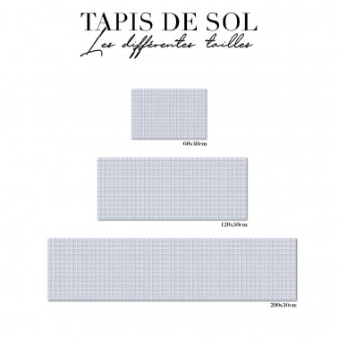 tapis de sol salle de bain - graphique bleu