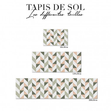 tapis de sol salle de bain - graphique vert