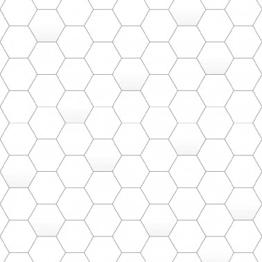 Set de table - hexagones blancs