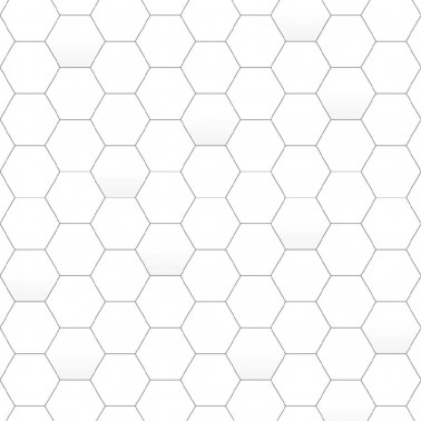 Set de table - hexagones blancs