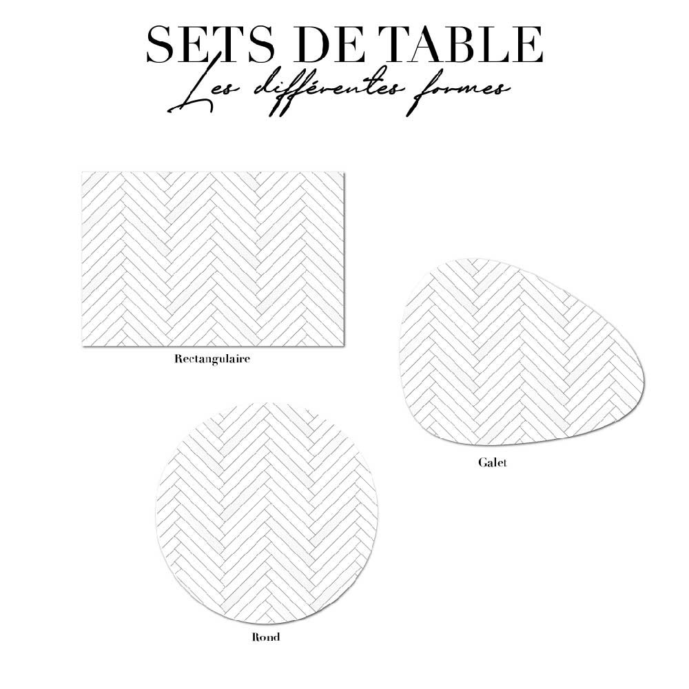 Set de table - chevrons blancs