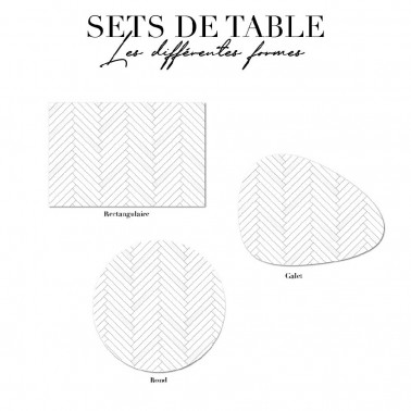 Set de table - chevrons blancs