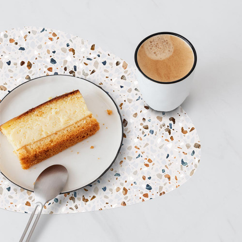 Set de table - Terrazzo bleu et marron