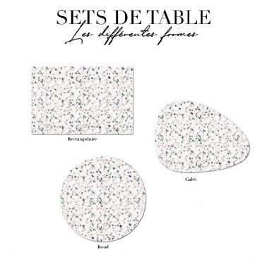 Set de table - Terrazzo vert et rose