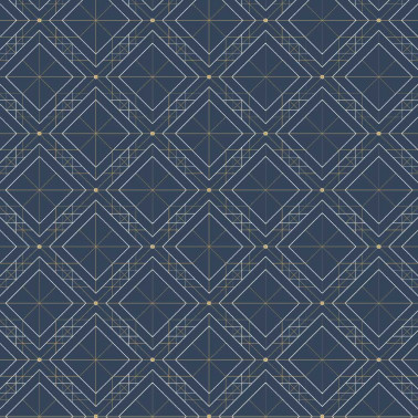 tapis de sol salle de bain - art déco bleu