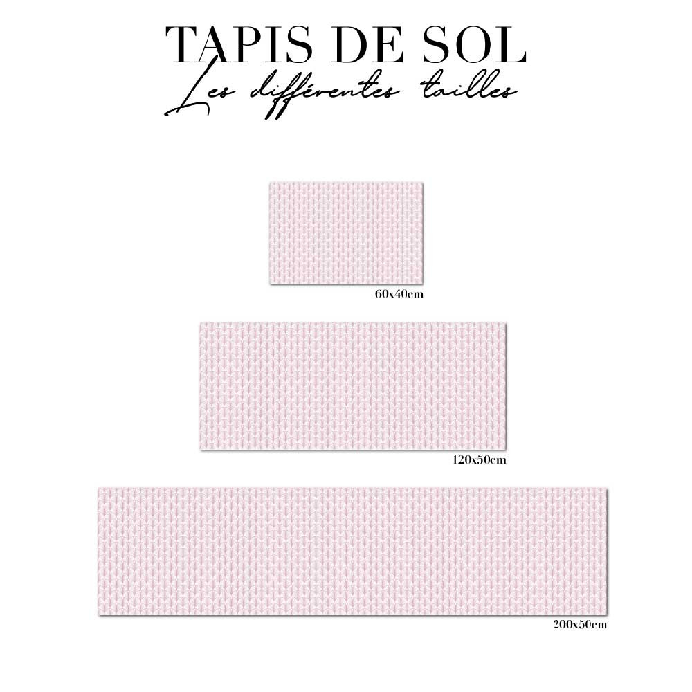 tapis de sol salle de bain - art déco rose