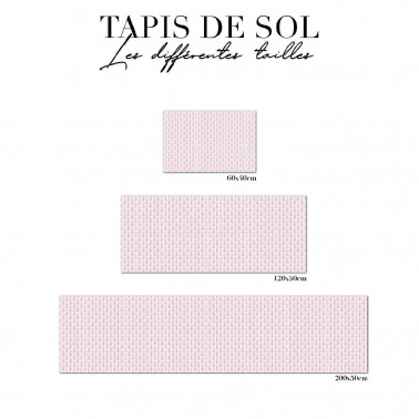 tapis de sol salle de bain - art déco rose