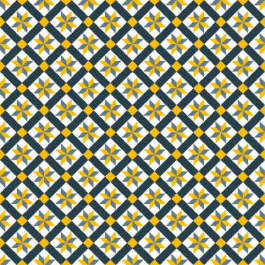 Set de table - Carreaux de ciment jaune