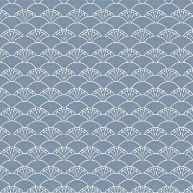 tapis de sol salle de bain - art déco bleu