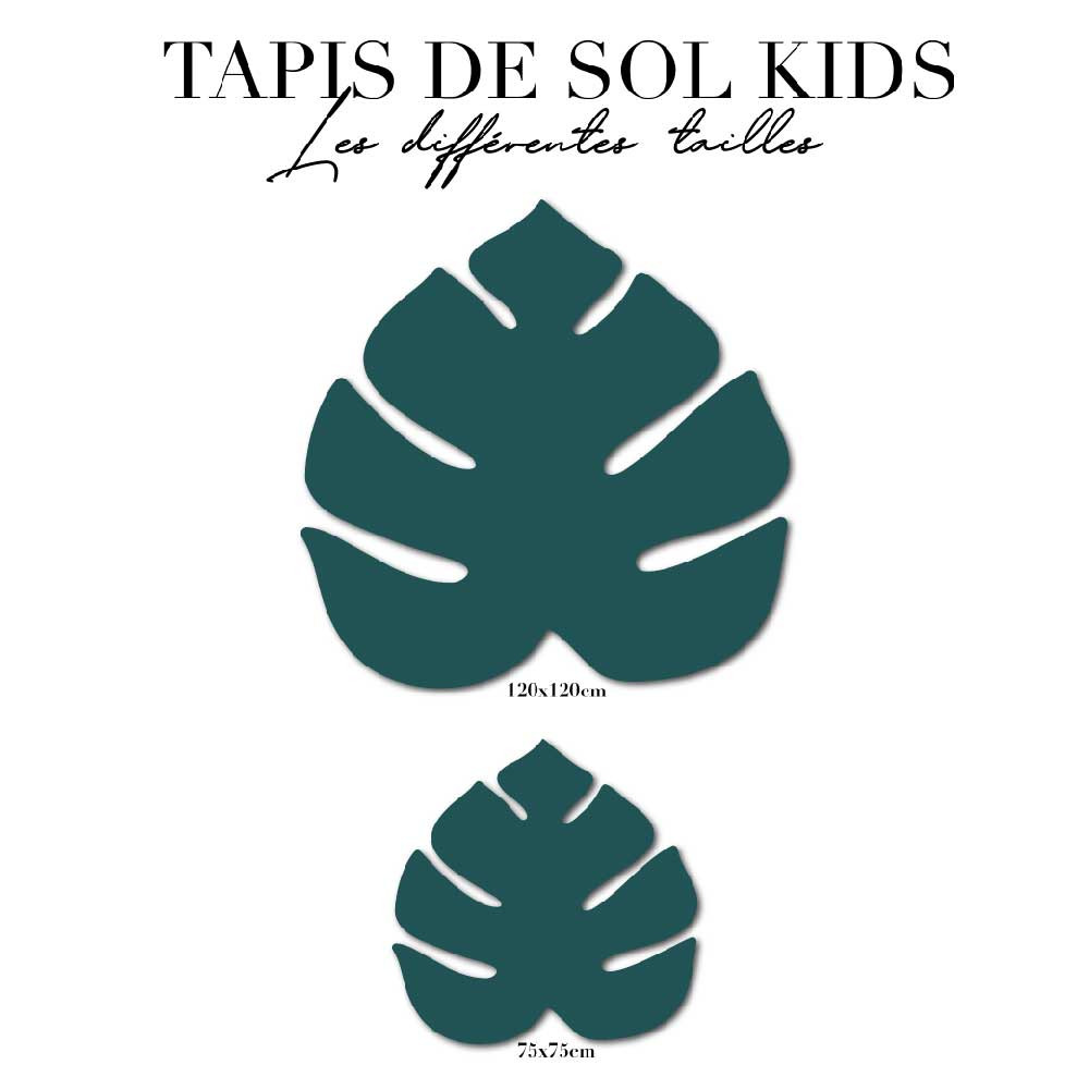 tapis de sol chambre enfant - feuille verte