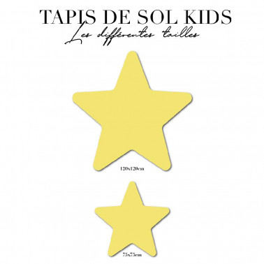 tapis de sol chambre enfant - étoile jaune