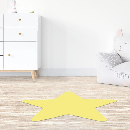 tapis de sol chambre enfant - étoile jaune