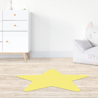 tapis de sol chambre enfant - étoile jaune