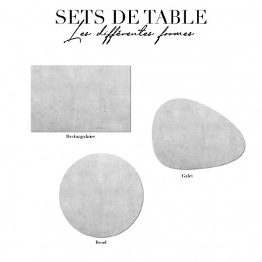 Set de table - Béton gris