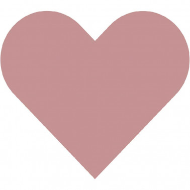 tapis de sol chambre enfant - coeur rose