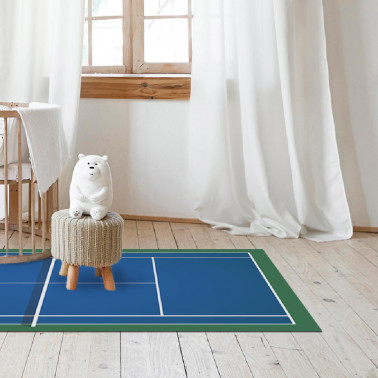 tapis de sol chambre enfant - terrain tennis