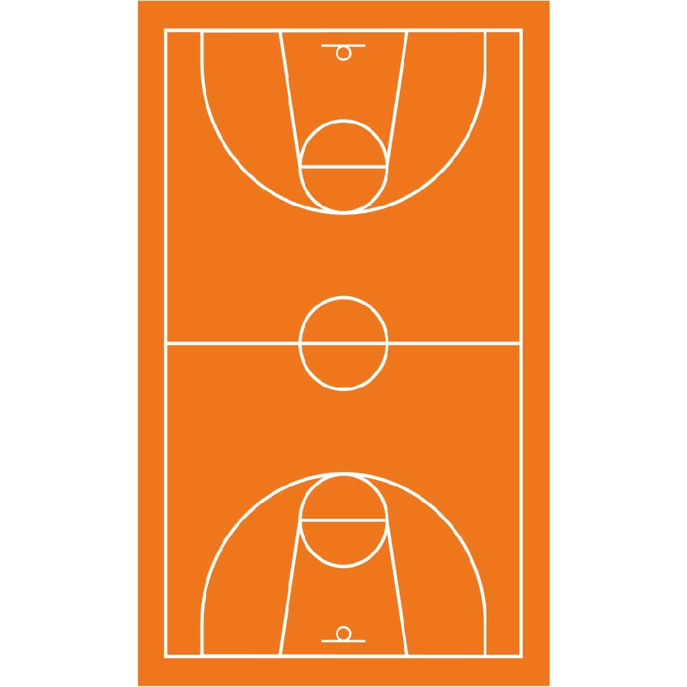 tapis de sol chambre enfant - terrain basketball