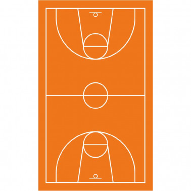 tapis de sol chambre enfant - terrain basketball