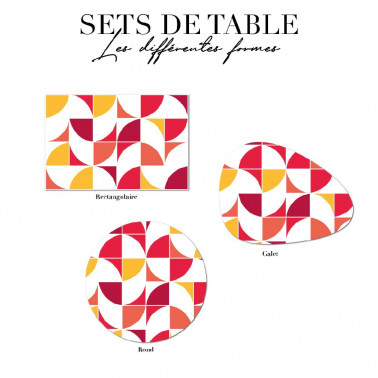 Set de table - graphique rose