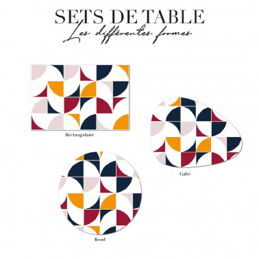 Set de table - graphique multicolore