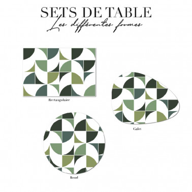 Set de table - graphique vert