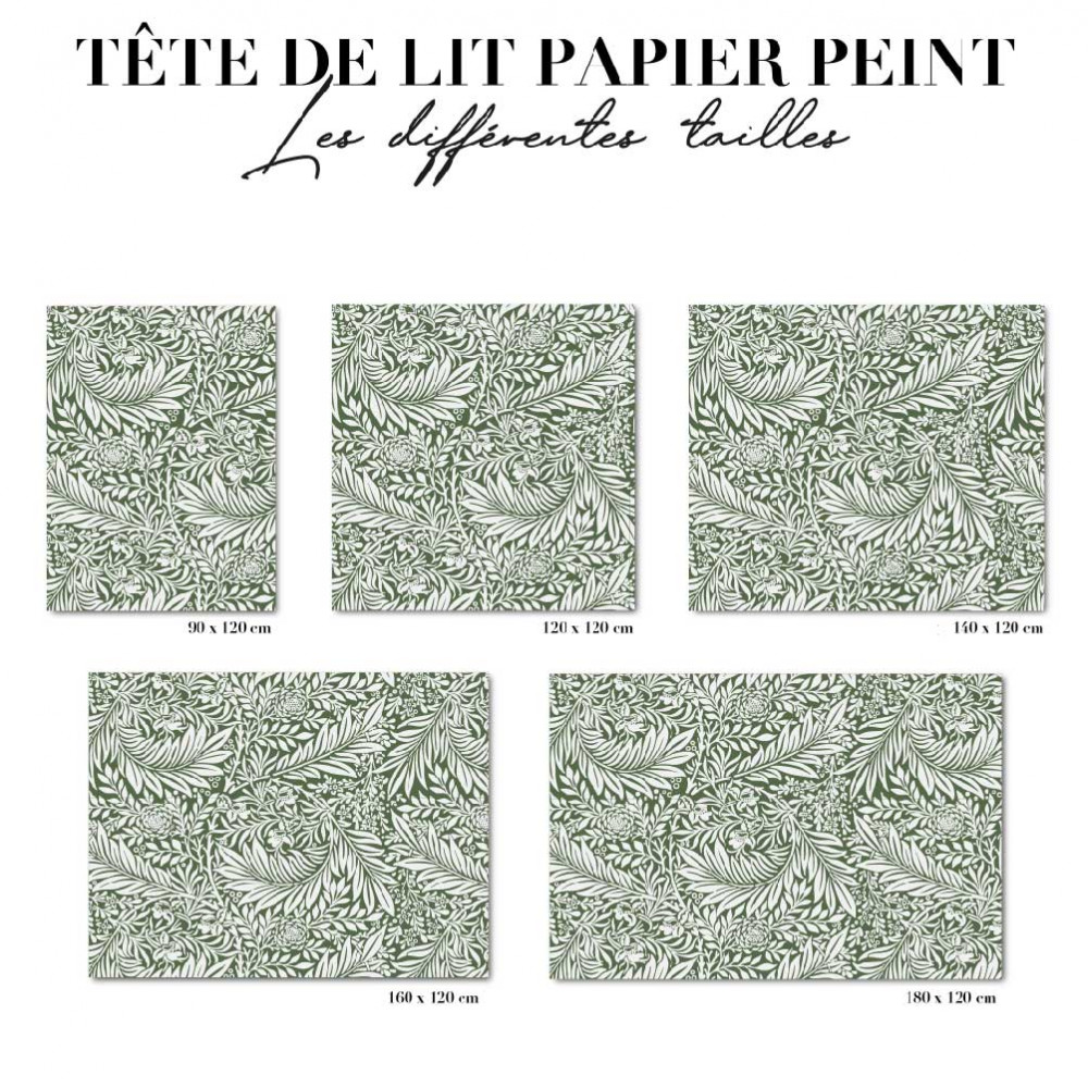 Tête de lit - Floral vert