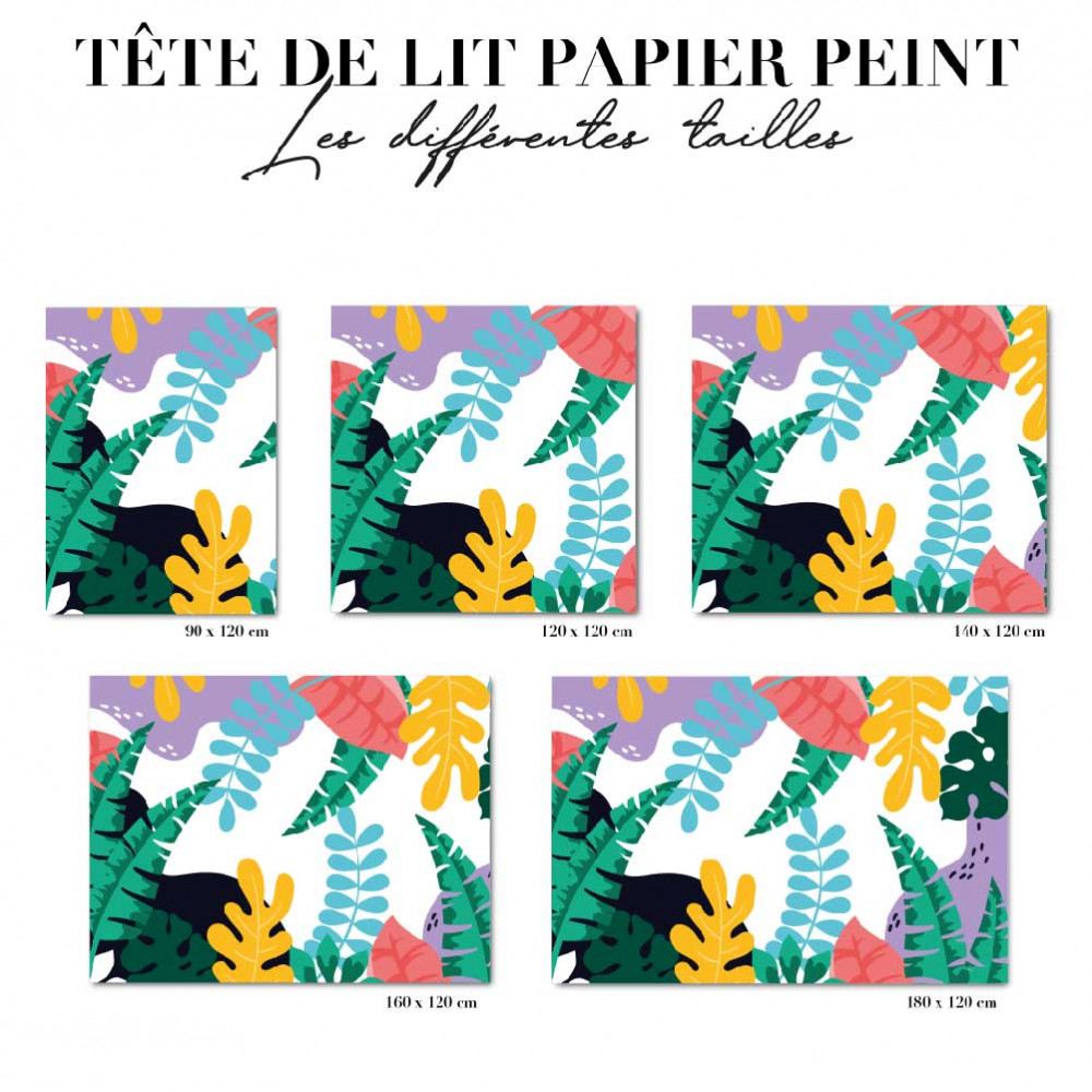 Tête de lit - Floral multicolore