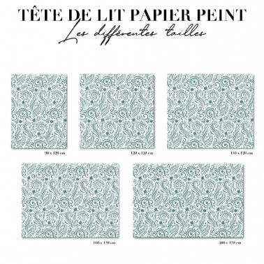 Tête de lit - Floral vert