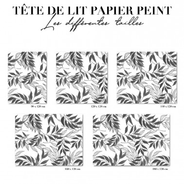 Tête de lit - Floral gris