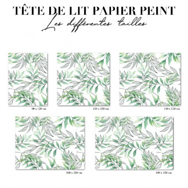 Tête de lit - Floral vert